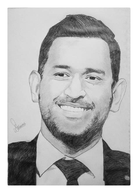 Dhoni Pencil Sketch: Capturing the Essence of a Legend