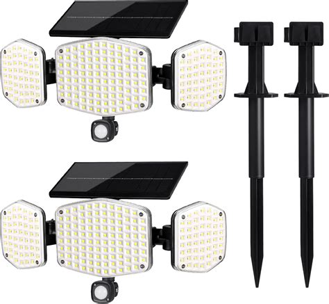 Buy Solar Lights Outdoor, HAARAY 208 LEDs Solar Flood Lights Outdoor ...