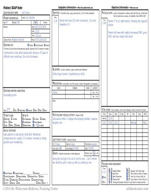 Fillable Online Patient SOAP Note Fax Email Print - pdfFiller