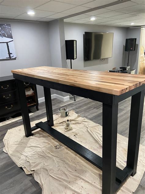 Butcher Block High Top Table at Ronald Pepper blog