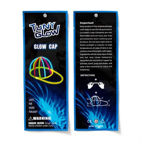 Arjoos | Glow In The Dark Cap- 1 Set Glowing Cap | Glow Stick Light wi ...