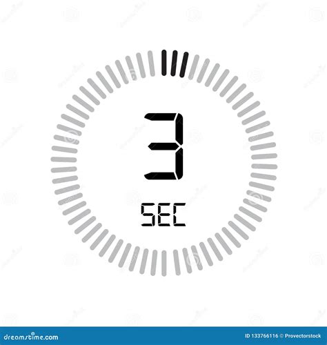 The 3 Seconds Icon, Digital Timer. Clock and Watch, Timer, Count Stock ...