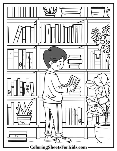 Librarian Coloring Pages (Free PDF Printables) - Coloring Sheets For Kids