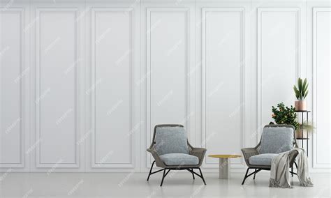 Minimal living room and white pattern wall texture background interior ...