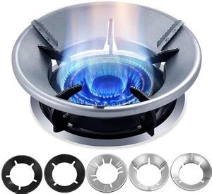 Fitaza Gas Chula Support Stand silver Gas Saver Jali Ring Fire ...