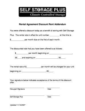18 Printable Storage Rental Template Forms - Fillable Samples in PDF ...