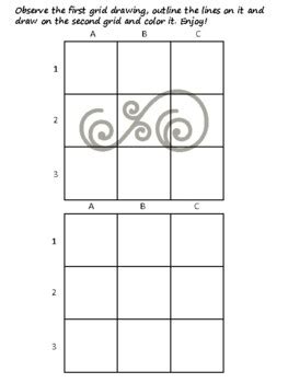 200 Floral Design Easy Grid Drawing Activities, Floral Design Art ...