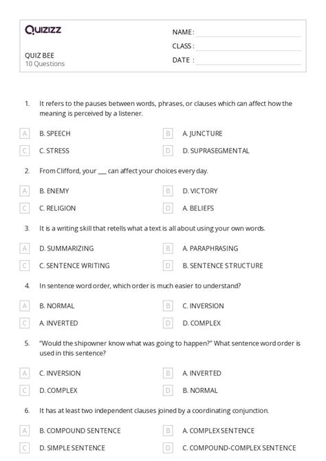 50+ Phrases and Clauses worksheets for 1st Class on Quizizz | Free ...