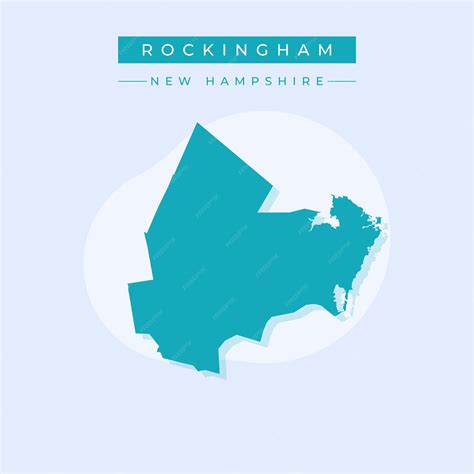 Vector illustration vector of rockingham map new hampshire | Premium Vector