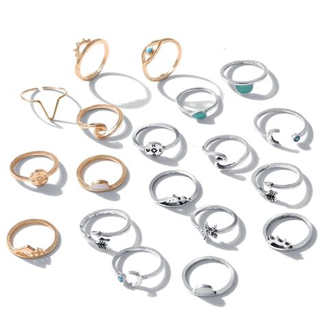 Buy Shining Diva Fashion Latest Stylish Metal Boho Midi Finger Rings ...
