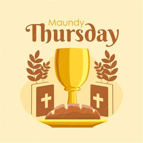 Premium Vector | Maundy thursday social media post template flat design