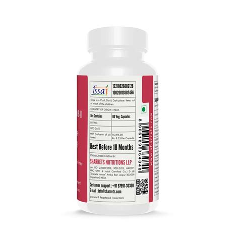 Buy SHARRETS VITAMIN B1 THIAMINE SUPPLEMENT 60 CAPSULES Online & Get ...