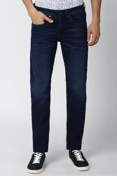 Buy Men Navy Dark Wash Jeans Online - 705784 | Peter England