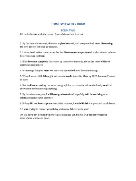 Image result for Verb Form Exercise