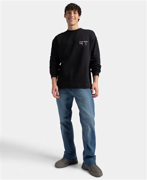 Buy Super Combed Cotton Rich Oversized Fit Graphic Printed Full Sleeve ...