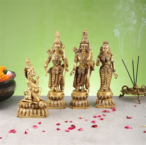 Buy Divine Handcrafted Superfine Brass Ram Darbar Set 12 inch ...