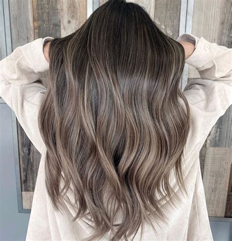 Long Hair Dyed Ash Brown Ash Brown Hair Dye, Cool Tone Brown Hair, Ash ...
