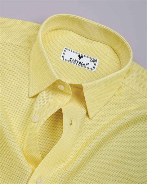 Superior Yellow Dobby Formal Cotton Shirt – Hamercop