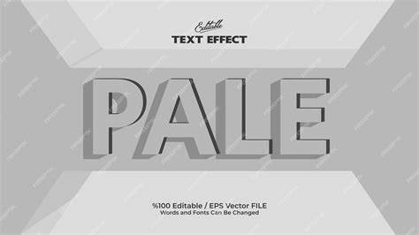 Editable pale text effect | Premium Vector