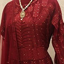 Buy Fashion Basket Women's Georgette Blue Semi-Stitched Anarkali Dress ...