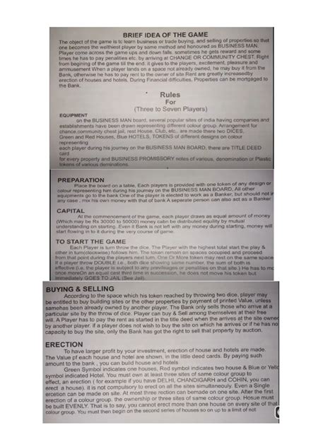 Business Board Game Rules 的图像结果