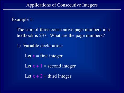 Image result for Consecutive Integers Example