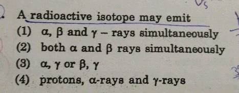 A radioactive substance emits