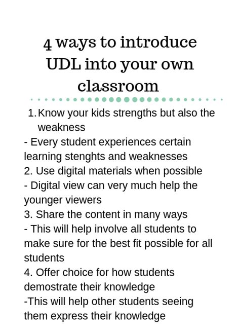Image result for UDL Classroom Examples