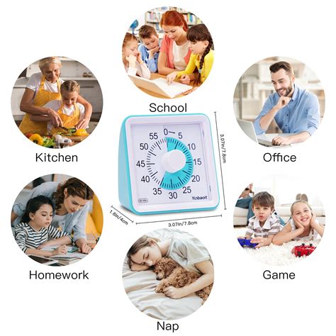 Buy Yunbaoit Visual Analog Timer,Silent Countdown Clock, Time ...