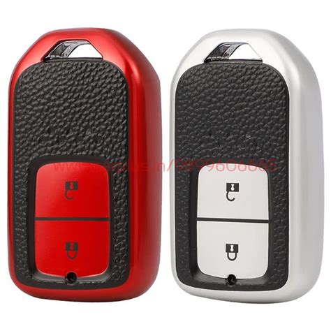 KMH - TPU Leather Pattern Key Cover Compatible with Honda City, Civic ...