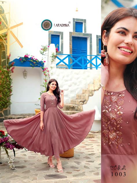 Aradhna Fashion Core Vol 1 Handwork Anarakali Long Kurti Catalog