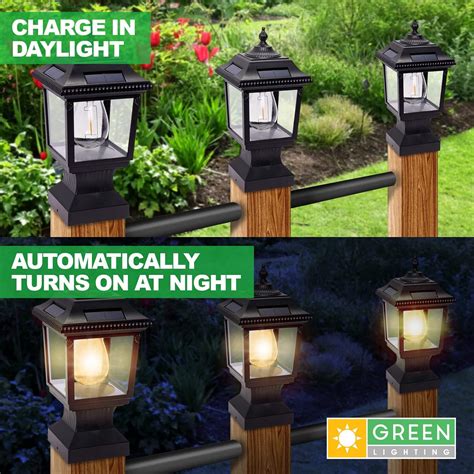 Buy GreenLighting Victorian Solar Post Cap Lights - Outdoor Fence Deck ...