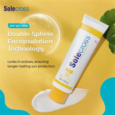 Solecross Sun block Lotion - SPF 50+ PA++++ | Non-Sticky Formula Based ...