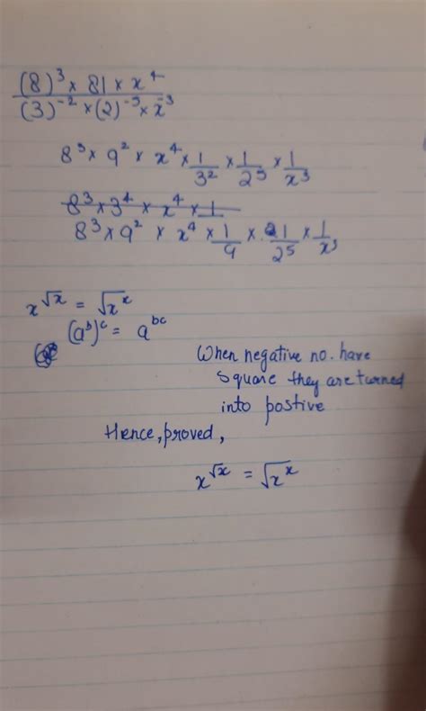 solve:[tex] {x}^{ \sqrt{x} } = \sqrt{ {x}^{x} } [/tex]Can you please ...