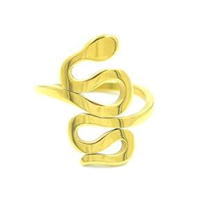18k Gold Plated Snake Charm Ring for Women : Amazon.in: Fashion