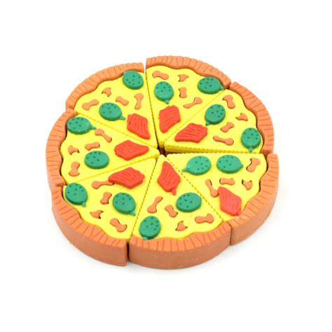 4347 3D Pizza Slices Kids Favourite Food Eraser, Pizza 7 slice eraser ...