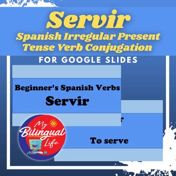 Servir - Spanish Irregular Present Tense Verb Conjugation for Google Slides