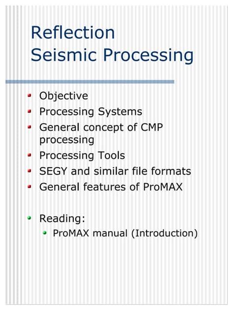 Image result for Basic Seismic Processing