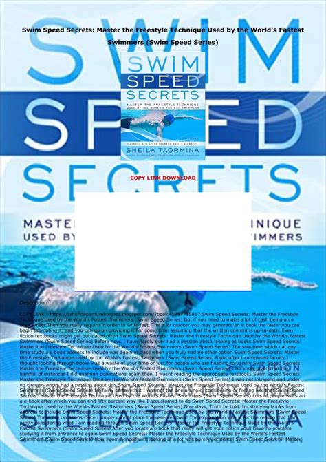 READ EBOOK [PDF] Swim Speed Secrets: Master the Freestyle Technique Used by the World's Fastest ...