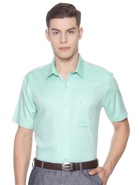 Buy RAMRAJ COTTON Mens Solid Premium Cotton Half Sleeve Shirt at Amazon.in