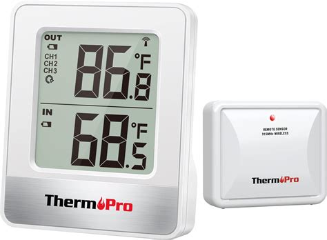 Amazon.com : ThermoPro Indoor Outdoor Thermometer Wireless 500FT ...