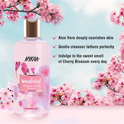 Nykaa Wanderlust Japanese Cherry Blossom Shower Gel, 300 ml Price, Uses ...