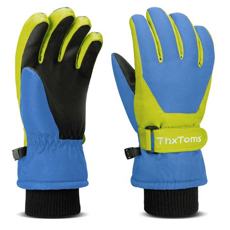 ThxToms Insulated Kids Winter Gloves, Waterproof Ski Snowboard for ...
