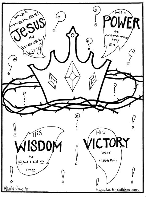Jesus is my King: 5-Page Coloring Book (FREE) download only – Sunday ...
