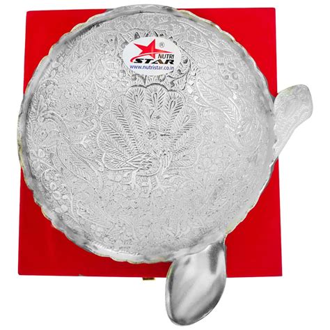 Best German Silver Bowl Peacock Design | German Silver Gift Items ...