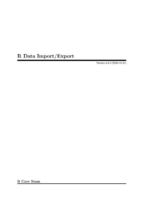 R-ints - R ints - R Internals Version 4.4 (2024-10-31) R Core Team This ...