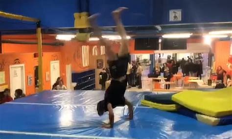 Professional acrobat attempts double somersault and breaks his neck