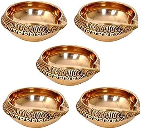 Buy VIMIFORYOU Brass Diya for Puja Small Size Akhand Diya for Puja ...