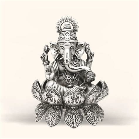 925 Sterling Silver Ganesh Idols & Murtis | Aahi Silverware