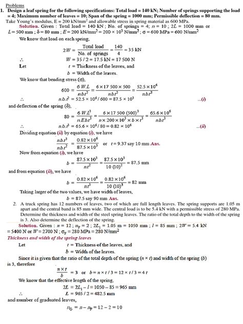 Image result for Leaf Spring Problems